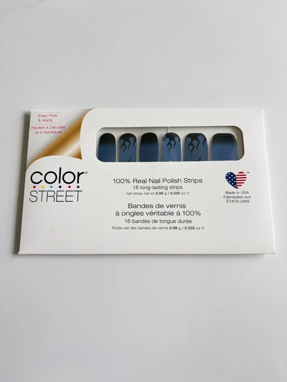 *Exclusive* Color Street: Hall of Flame | Blue Black Fire Shimmer Party Goth